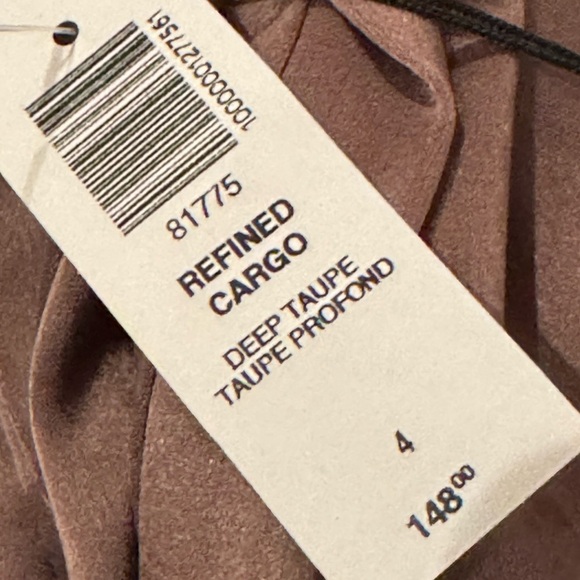New! Aritzia Babaton Refined Satin Cargo Pant Sz 4 Deep Taupe - Picture 8 of 16